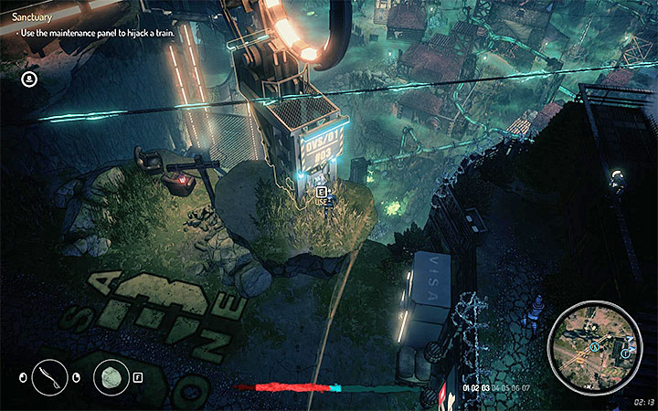 You can now reach any of the fast travel points in this area - they are marked with blue arrows and the picture above shows one of the examples - Sanctuary | Walkthrough | Main quest - Main Quests - Seven The Days Long Gone Game Guide