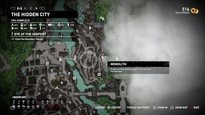 The monolith contains a hint: A long sentry stands guard over me and his harvest - Quechua monoliths in Shadow of the Tomb Raider Game - Monoliths - Shadow of the Tomb Raider Game Guide