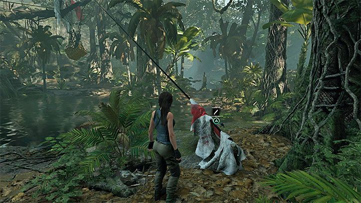 Get back to the Surface and use the knife to try and cut the rope shown above - How to get the knife, bow, and axe back in Shadow of the Tomb Raider? - FAQ - Shadow of the Tomb Raider Game Guide