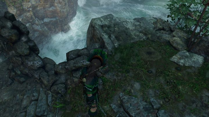 The second cache (2) is on the island between the temple and the prison - Chests and survivalist cache in The Hidden City | Secrets in SotTR - The Hidden City - Shadow of the Tomb Raider Game Guide