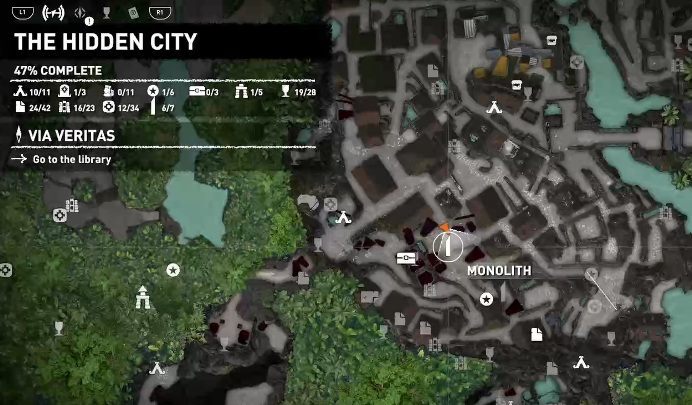 The fourth monolith of Yucatec can be found in the city center - Yucatec monoliths in Shadow of the Tomb Raider Game - Monoliths - Shadow of the Tomb Raider Game Guide