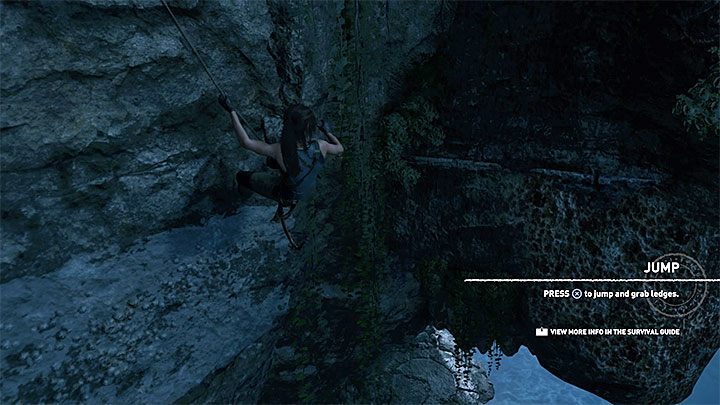 Continue by jumping on the interactive edge and moving sideways - Reaching the entrance to the ruins in Cozumel - In the Shadows - Cozumel - Shadow of the Tomb Raider Game Guide