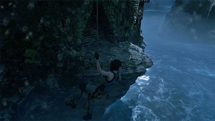 Move along the last (so far) climbing wall as far as possible to the right - Reaching the entrance to the ruins in Cozumel - In the Shadows - Cozumel - Shadow of the Tomb Raider Game Guide