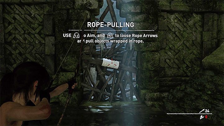 Squeeze through the passage to reach the first small ruin hall - Investigating the temple ruins in Cozumel - Hunters Moon - Cozumel - Shadow of the Tomb Raider Game Guide