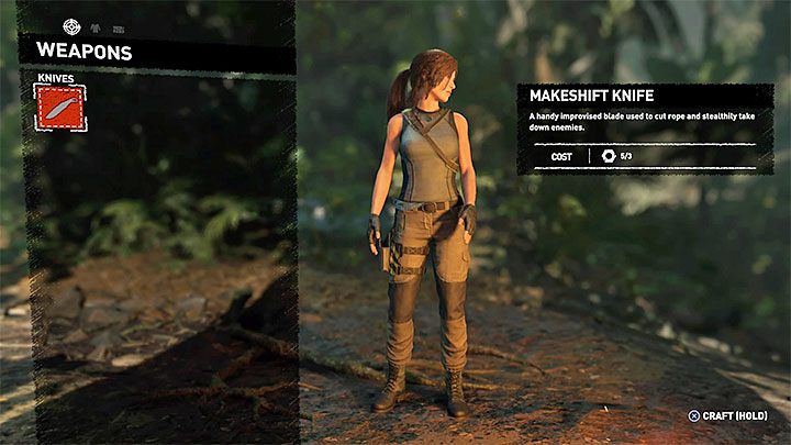 You have to find any 3 Salvage crates - you can try and reach those indicated on the map or find some yourself - Retrieving the knife and bow in Peruvian Jungle - Rough Landing - Peruvian Jungle - Shadow of the Tomb Raider Game Guide