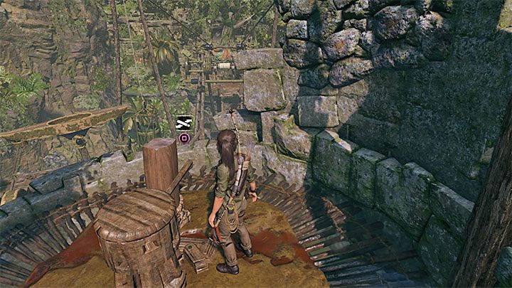 Go to the left of the bridge and climb the tower - Solving the bridge riddle and fighting jaguar in Peruvian Jungle - Rough Landing - Peruvian Jungle - Shadow of the Tomb Raider Game Guide