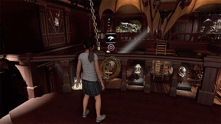 Reach the other end of the balconies, location the new mechanism - Forbidden Tomb and summoning the White Queene in Croft Manor - Brave Adventurer - Croft Manor - Shadow of the Tomb Raider Game Guide