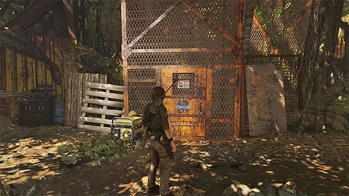 Having secured the area, find the door leading to the oil shaft, shown on the picture - Exploring the ruins - Where the Twins Confer; Path of the Living - Kuwaq Yaku - Shadow of the Tomb Raider Game Guide