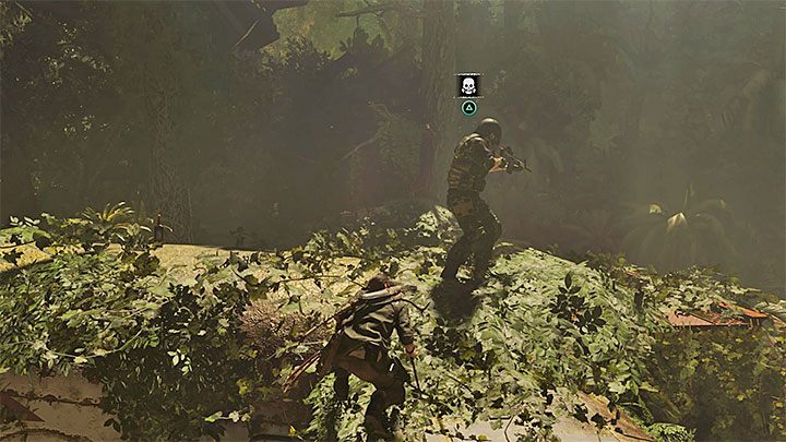 Take out the nearby enemies any way you want and proceed towards the village - Escaping the temple and returning to the Kuwaq Yaku - Path of the Dead - Kuwaq Yaku - Shadow of the Tomb Raider Game Guide