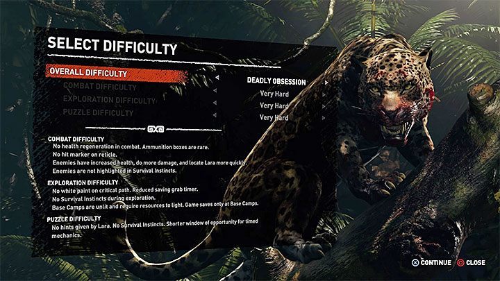 The highest difficulty level is available from the very beginning, but you should not choose it when trying to complete the game for the first time - Deadly Obsession trophy in Shadow of the Tomb Raider - Trophy Guide - Shadow of the Tomb Raider Game Guide