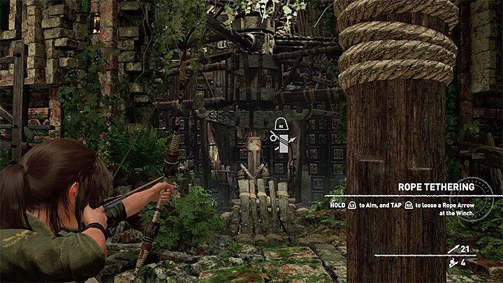 Climb up and you will find yourself next to a structure reminding a sail - How to complete the Trial of the Eagle in Shadow of the Tomb Raider Game? - Solving Riddles - Shadow of the Tomb Raider Game Guide