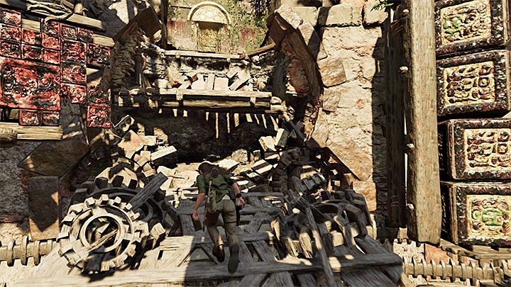 A part of the structure will start crumbling, but its a scripted part of the game - How to complete the Trial of the Eagle in Shadow of the Tomb Raider Game? - Solving Riddles - Shadow of the Tomb Raider Game Guide