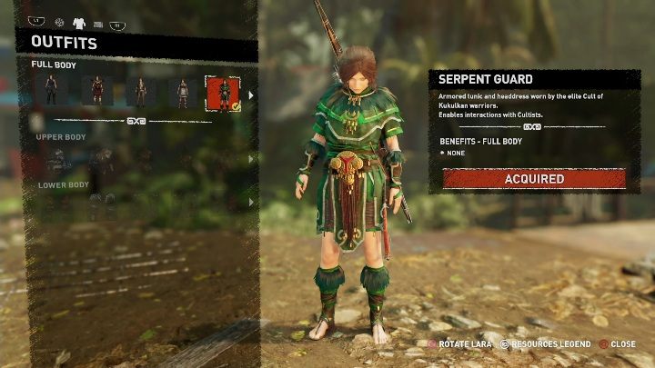 How to get - Complete a main mission - Rebellion Lives - All Laras outfits in Shadow of the Tomb Raider - Equipment - Shadow of the Tomb Raider Game Guide