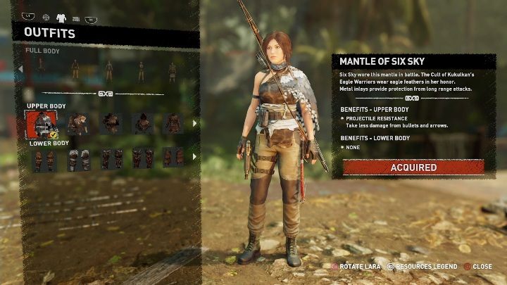 How to get - Available to purchase from a Merchant - All Laras outfits in Shadow of the Tomb Raider - Equipment - Shadow of the Tomb Raider Game Guide