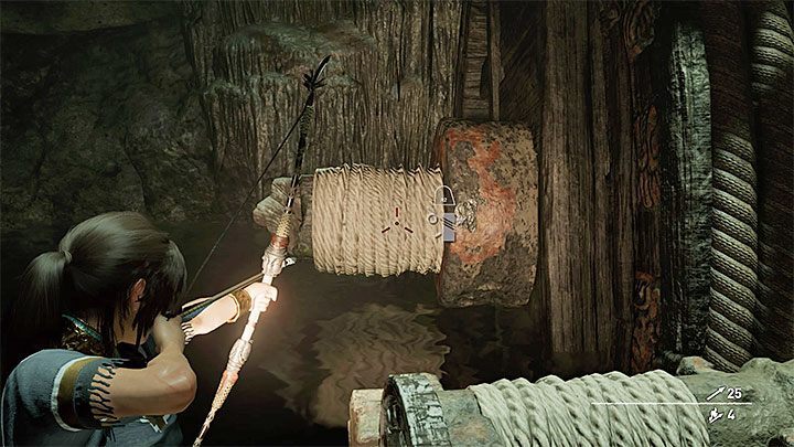 Find a wall that Lara can climb - Exploring of the temple - Eye of the Serpent; Empty-Handed - Mountain Temple Cenote - Shadow of the Tomb Raider Game Guide