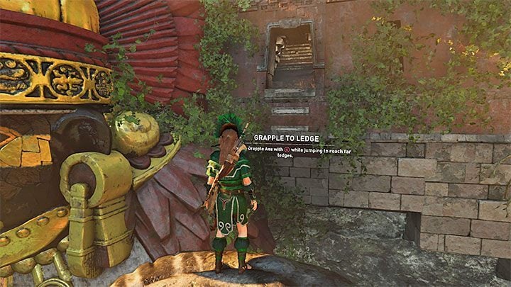 Climb onto the left hand of the statue and turn towards the wall of the building - Escape with Unuratu and exploration of the Sinchi Chiqa tomb - Last Emperor - The Hidden City - return - Shadow of the Tomb Raider Game Guide
