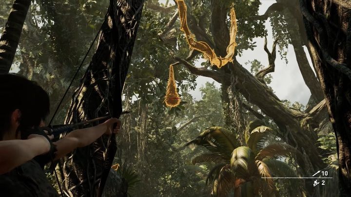 In the Ruffled Feathers challenge you have to walk around the map and shoot down feather bags - Challenges in Peruvian Jungle | Secrets in Shadow of the Tomb Raider - Peruvian Jungle - Shadow of the Tomb Raider Game Guide