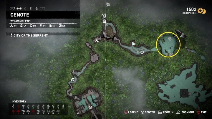 The sunken treasure challenge consists in open several crates underwater - Challenges in Cenote | Secrets in Shadow of the Tomb Raider - Cenote - Shadow of the Tomb Raider Game Guide