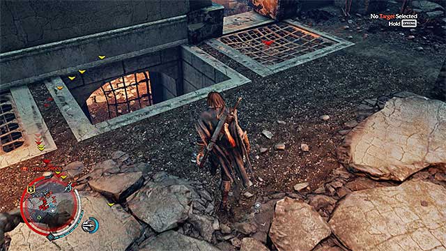 The spot, where you need to jump into the hole - List of artifacts: Udun | Collectibles - Artifacts - Artifacts - Middle-earth: Shadow of Mordor Game Guide