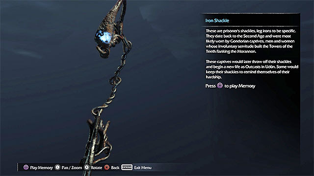 This artifact is in the orc encampment, under the big scaffolding neighboring the Black Gate - List of artifacts: Udun | Collectibles - Artifacts - Artifacts - Middle-earth: Shadow of Mordor Game Guide