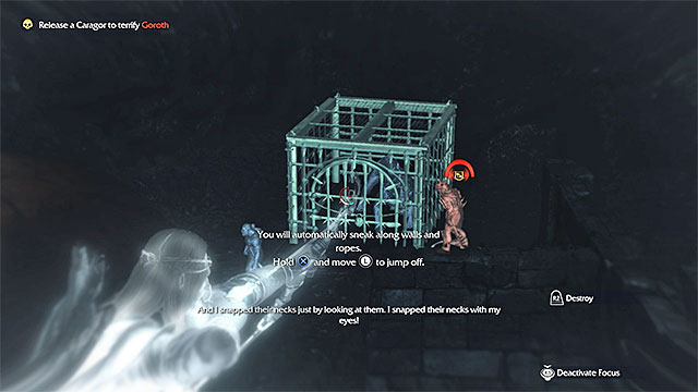 The game suggests that you can exploit Goroths fear of caragors (quite unusually, because this is not a random feature and one that has been predetermined) - 3: The Spirit of Mordor | Main missions - Main missions - Middle-earth: Shadow of Mordor Game Guide