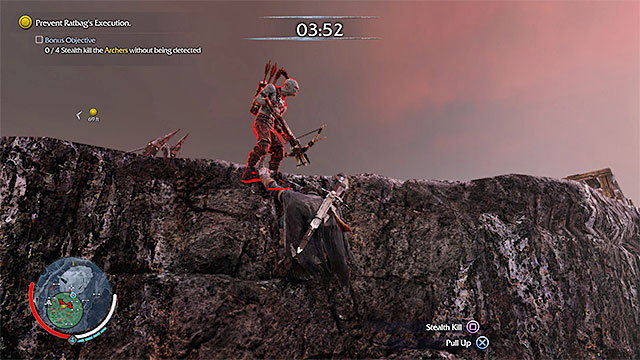 The first archer is close to the starting point - 5: Climbing the Ranks | Main missions - Main missions - Middle-earth: Shadow of Mordor Game Guide