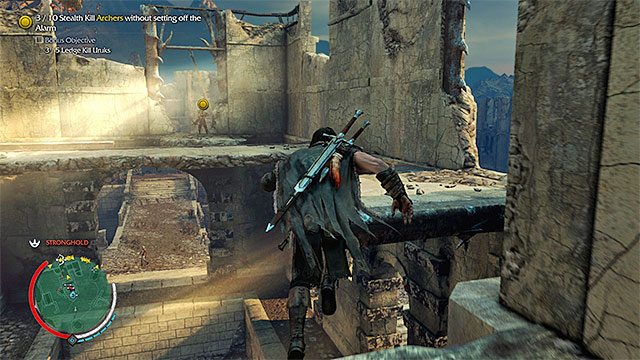 Sneak up to archers and make sure they are not being observed - Clear the Skies (dagger) | Weapon Missions - Weapon Missions - Middle-earth: Shadow of Mordor Game Guide