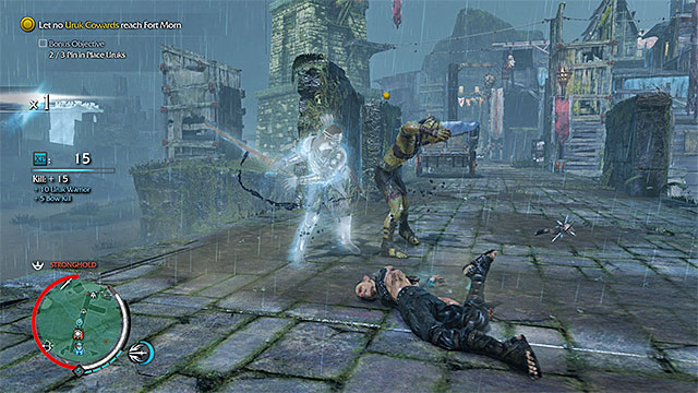 You can also pin down the orcs with teleportation attacks - There Is No Escape (bow) | Weapon Missions - Weapon Missions - Middle-earth: Shadow of Mordor Game Guide