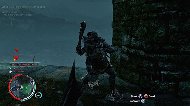Take the grabbed orc over to the edge of the bridge and throw him off - They Shall Not Pass (sword) | Weapon Missions - Weapon Missions - Middle-earth: Shadow of Mordor Game Guide