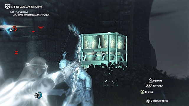 An example stash - The Spirit of Fire (bow) | Weapon Missions - Weapon Missions - Middle-earth: Shadow of Mordor Game Guide