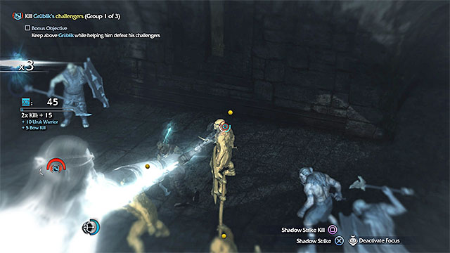 Use the bow to attack the marked orcs - 16: The Power of the Wraith | Main missions - Main missions - Middle-earth: Shadow of Mordor Game Guide
