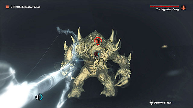 Aim the bow at the graugs head - 17: The Great White Graug | Main missions - Main missions - Middle-earth: Shadow of Mordor Game Guide