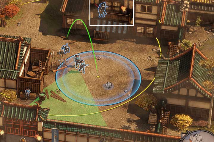 Here, two patrolling guards really limit your range of movements - Mission 1 - Osaka Castle | Walkthrough - Campaign - Shadow Tactics: Blades of the Shogun Game Guide