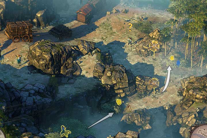 The enemy on the left searches for Yuki - eliminate him - Mission 2 - Nakasendo Road | Walkthrough - Campaign - Shadow Tactics: Blades of the Shogun Game Guide