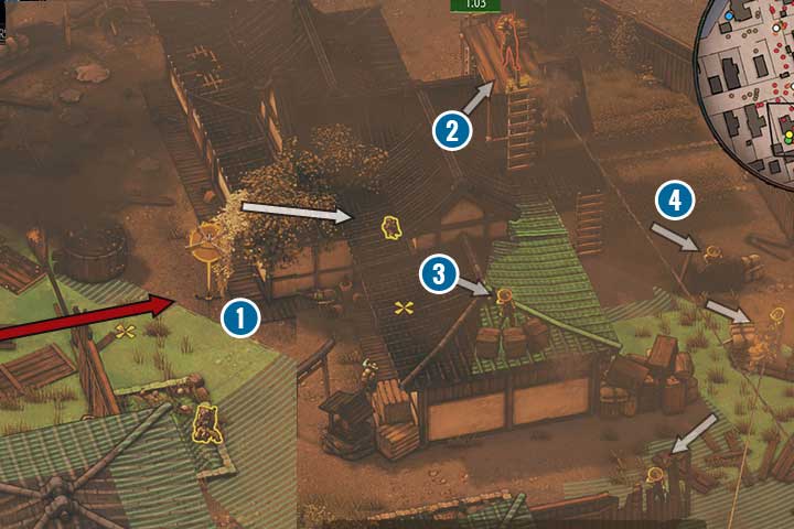 Begin with the southern group: Yuki and Takuma - Mission 8 - Kanazawa City | Walkthrough - Campaign - Shadow Tactics: Blades of the Shogun Game Guide