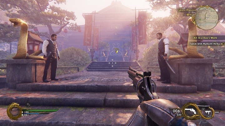 Ahead of you, the headquarters of Mamushi Heiki - All in a Days Hard Work | Main missions - Main missions - Shadow Warrior 2 Game Guide