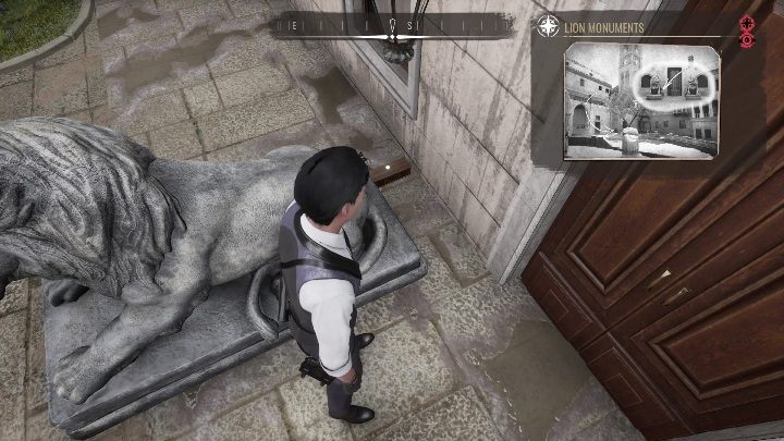 Exact location: Near the buildings, you will see two large lion monuments - Sherlock Holmes Chapter One: Treasures - list of all - Secrets & Collectibles - Sherlock Holmes Chapter One Guide