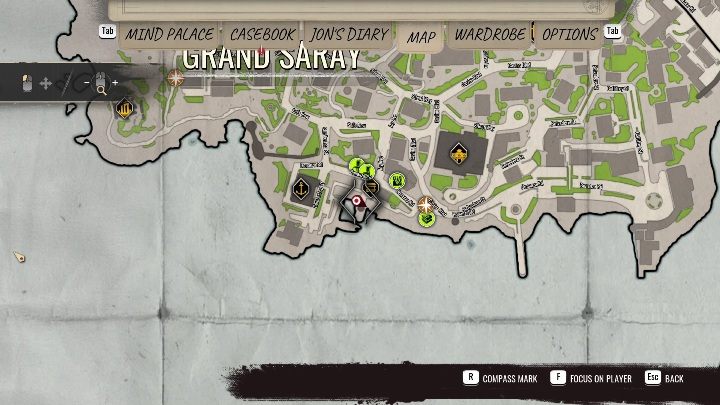 Region Southern part of Grand Saray - Sherlock Holmes Chapter One: Treasures - list of all - Secrets & Collectibles - Sherlock Holmes Chapter One Guide