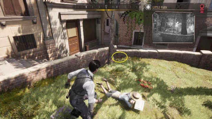 Exact location: Going north from the Scalado theatre, you will come across a really small park - Sherlock Holmes Chapter One: Treasures - list of all - Secrets & Collectibles - Sherlock Holmes Chapter One Guide