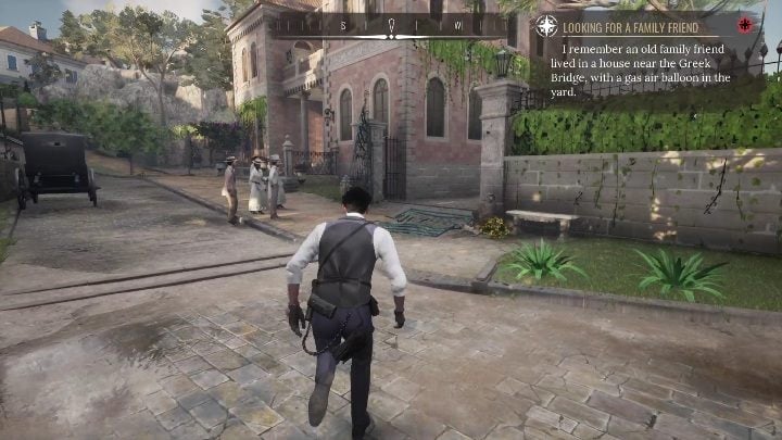 After completing the tasks in Sherlock's room, it's time to head out to the neighbours' mansion - Sherlock Holmes Chapter One: A Gilded Cage, the crime scene - walkthrough - A gold-plated cage - Sherlock Holmes Chapter One Guide