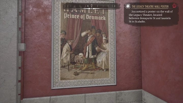 This mission is triggered by viewing the poster on the wall of the theater - Sherlock Holmes Chapter One: Flashes of Merriment - walkthrough, Cordona stories - Cordon Tales - Sherlock Holmes Chapter One Guide