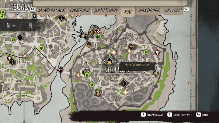 Region: The center of Old City - Sherlock Holmes Chapter One: Treasure Island, Stage 1 - walkthrough, solution - Cordon Tales - Sherlock Holmes Chapter One Guide