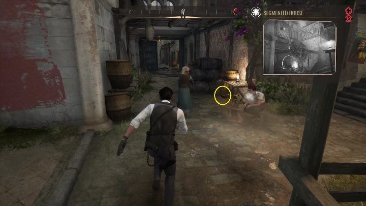 Exact location: Going east from the main market in Old City you will come across houses, between which there are narrow streets - Sherlock Holmes Chapter One: Treasure Island, Stage 3 - walkthrough, solution - Cordon Tales - Sherlock Holmes Chapter One Guide