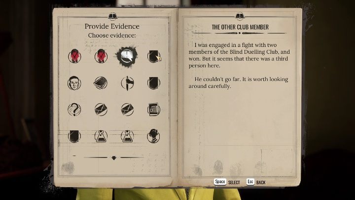 The correct conclusion is "Valuable Witness" - Sherlock Holmes Chapter One Other Cases - Blindsided - walkthrough, solution - Other matters - Sherlock Holmes Chapter One Guide