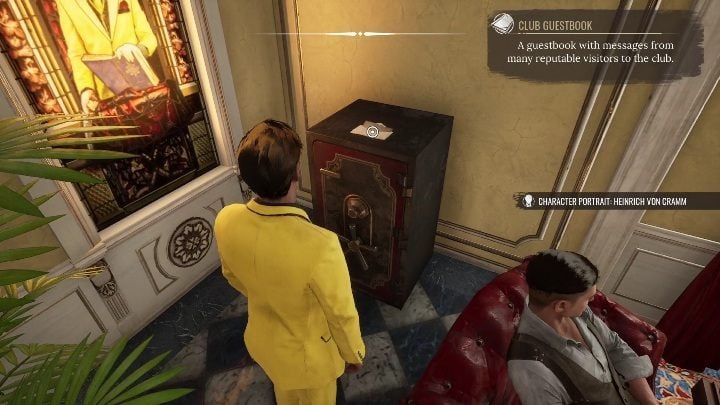 Other clues are on the cabinet, on the walls and on the safe - Sherlock Holmes Chapter One Other Cases - Blindsided - walkthrough, solution - Other matters - Sherlock Holmes Chapter One Guide