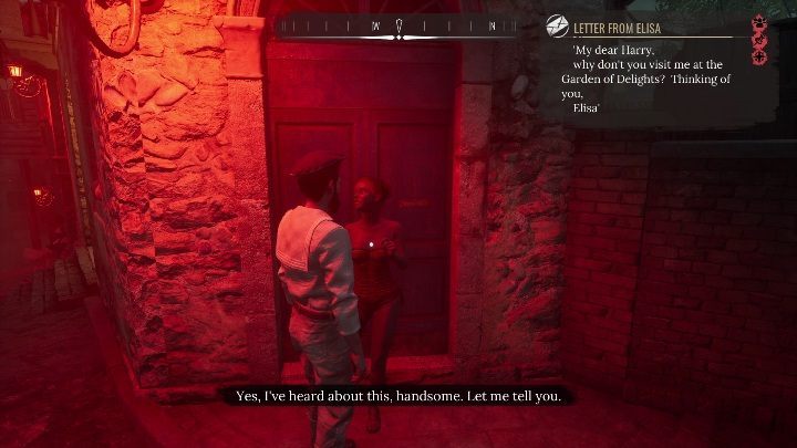 Travel east from the bar to find the red light district - Sherlock Holmes Chapter One Other Cases: Siren Song - walkthrough, solution - Other matters - Sherlock Holmes Chapter One Guide