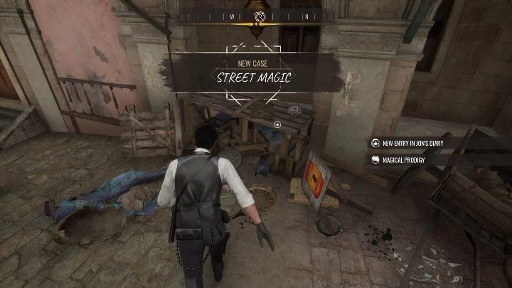At the beginning, you will examine the wooden stand of a little fortune teller - Sherlock Holmes Chapter One: Street Magic - walkthrough - Other matters - Sherlock Holmes Chapter One Guide