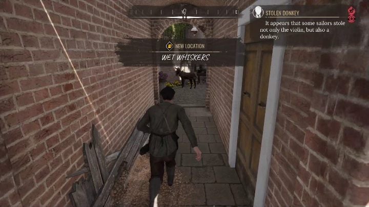 Walking to the east of the church, you will find a bar located in a small street - Sherlock Holmes Chapter One: String Theory - walkthrough, Other Cases - Other matters - Sherlock Holmes Chapter One Guide