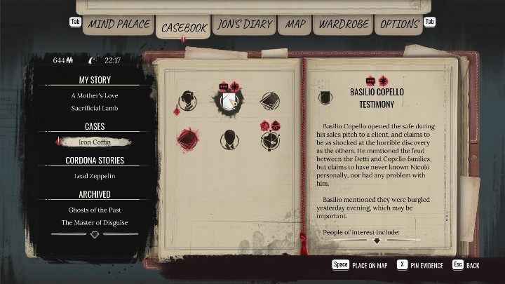 It's time to change the task in the case book and go to the crime scene - Sherlock Holmes Chapter One: Iron Coffin - walkthrough, Other Cases - Other matters - Sherlock Holmes Chapter One Guide