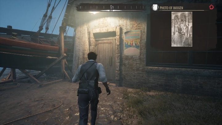 You don't need a key or a special invitation to the workshop - Sherlock Holmes Chapter One: Gilded Cage, boat workshop - walkthrough - A gold-plated cage - Sherlock Holmes Chapter One Guide